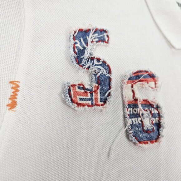 True Religion Polo Shirt Double Sided White Short Sleeve Buddha Men's Sz XXL 2XL - Picture 7 of 10